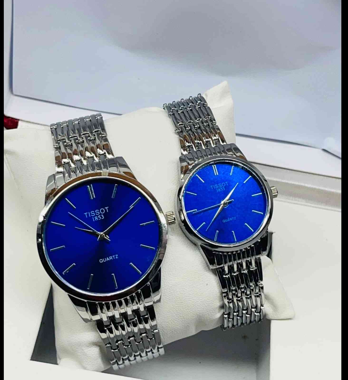 Tissot Silver Blue Dial 1853 Couple Watch